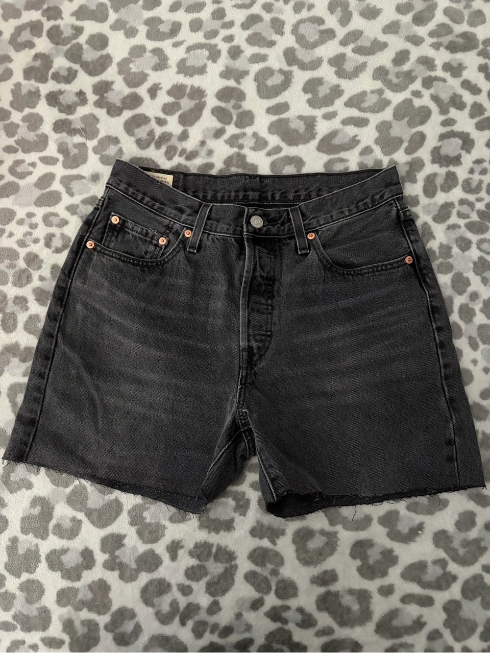 Levi’s Black High-Rise Denim Shorts